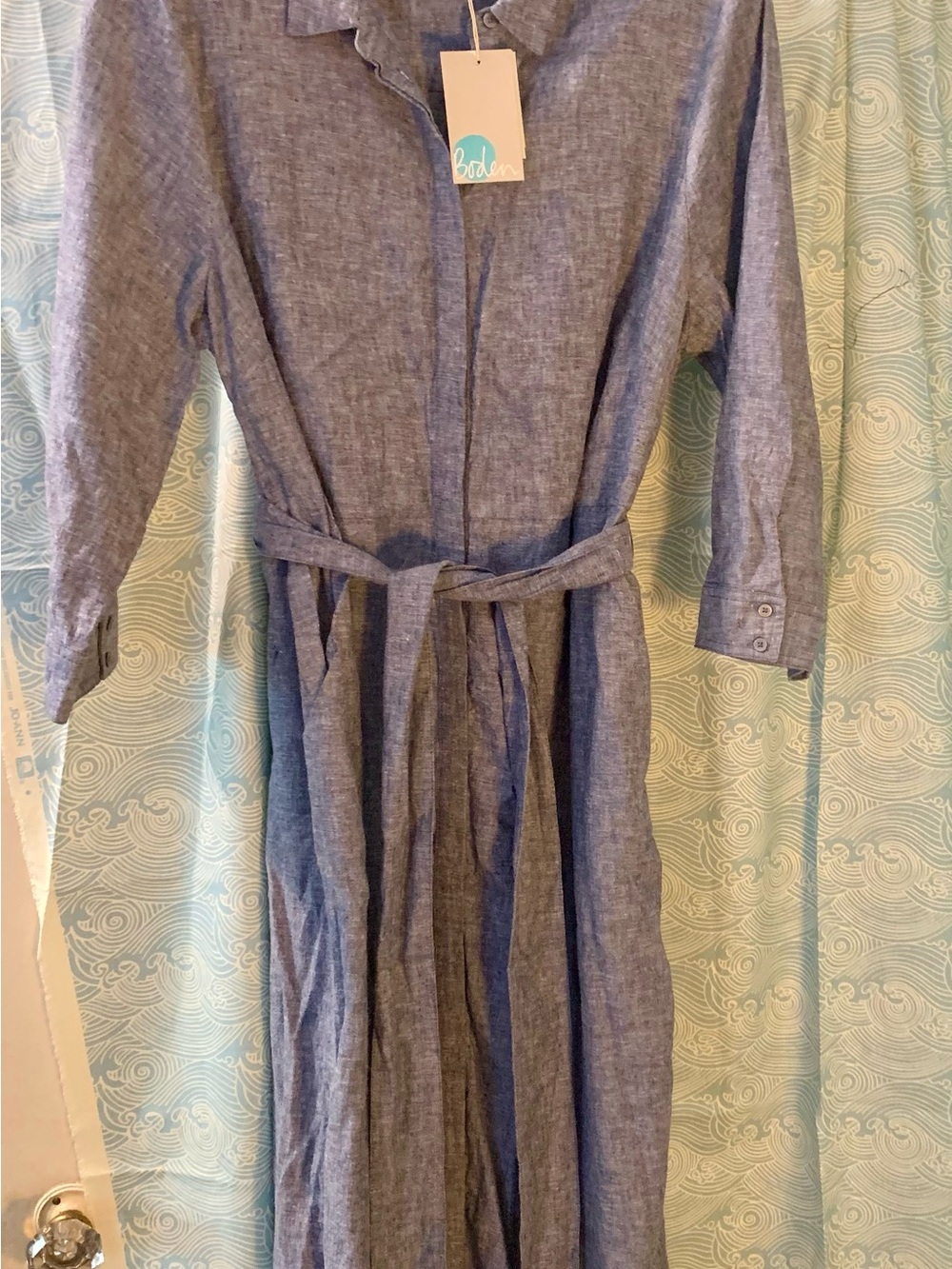 Boden Freya Linen Shirtdress Chambray